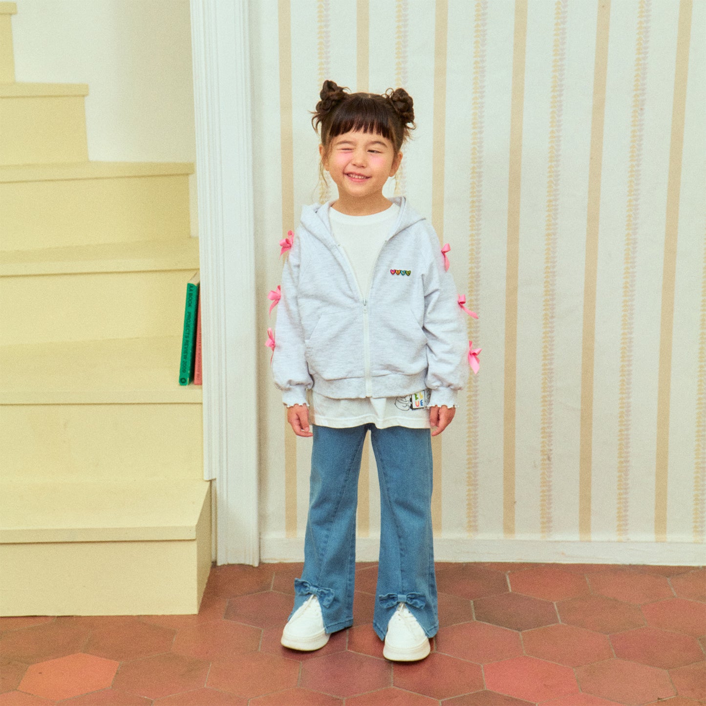 [1ST Blue] Ribbon Hoodie