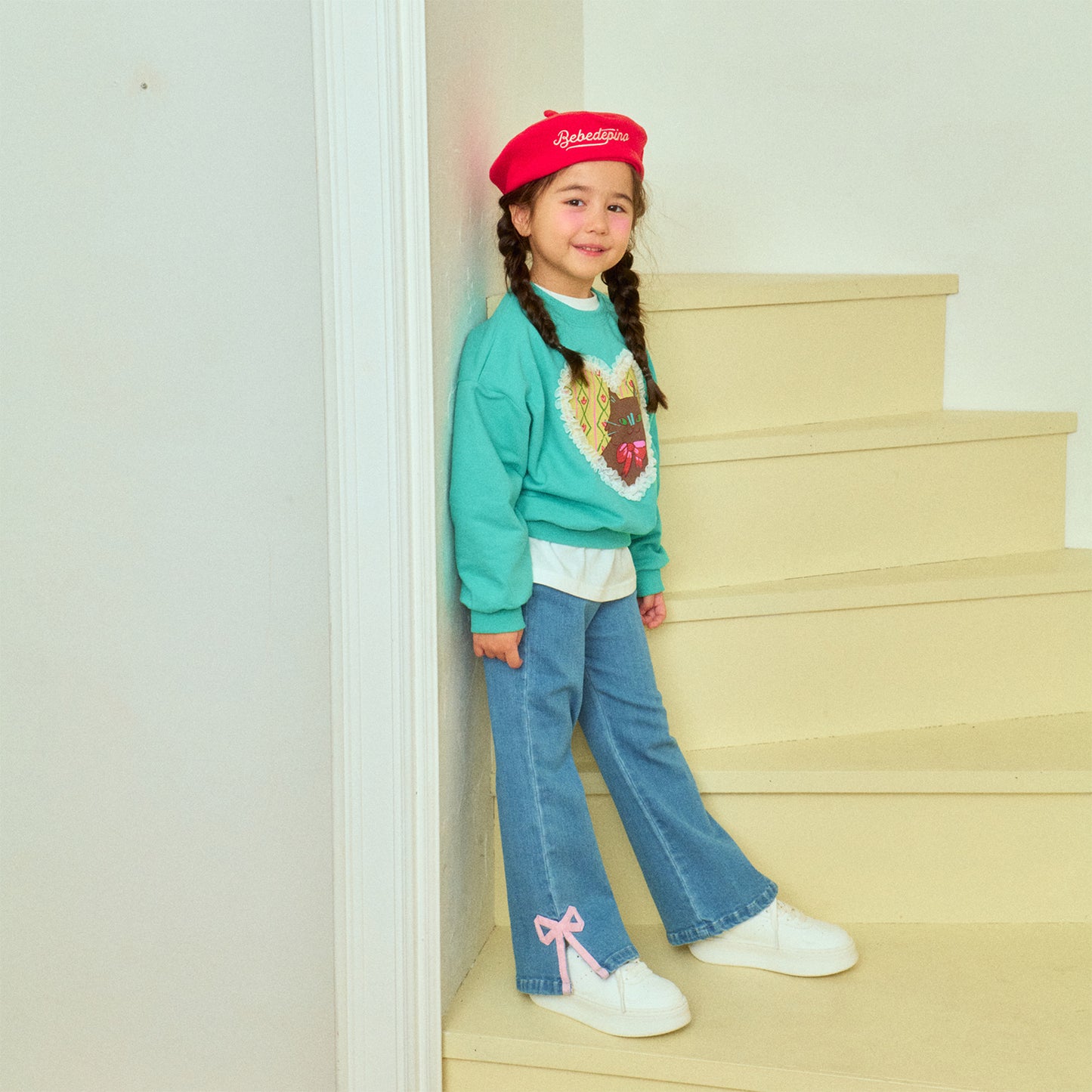 [1ST Blue] Ribbon Jeans