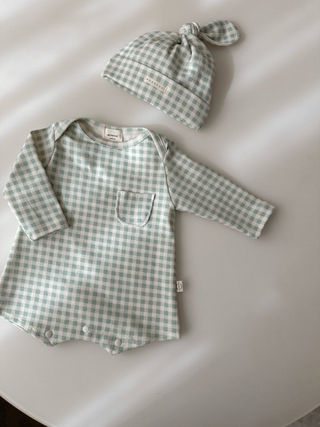 [Monbebe] Chequered Bodysuit with Hat