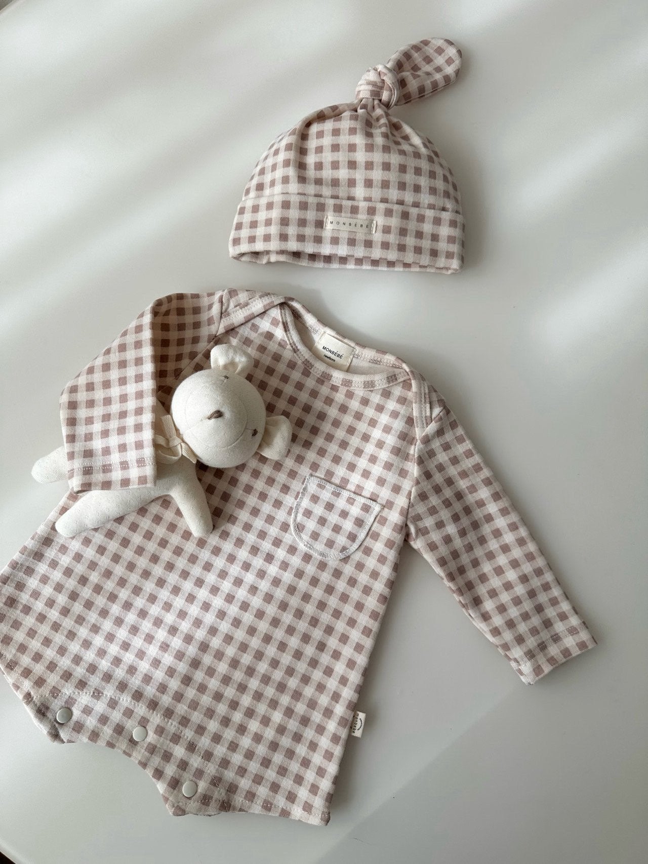 [Monbebe] Chequered Bodysuit with Hat