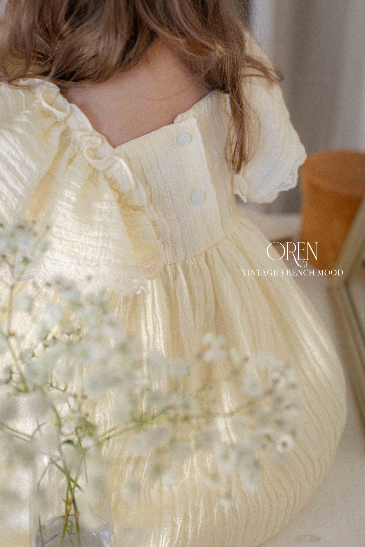[Hibyebebe] Lily Frill Dress with Commet