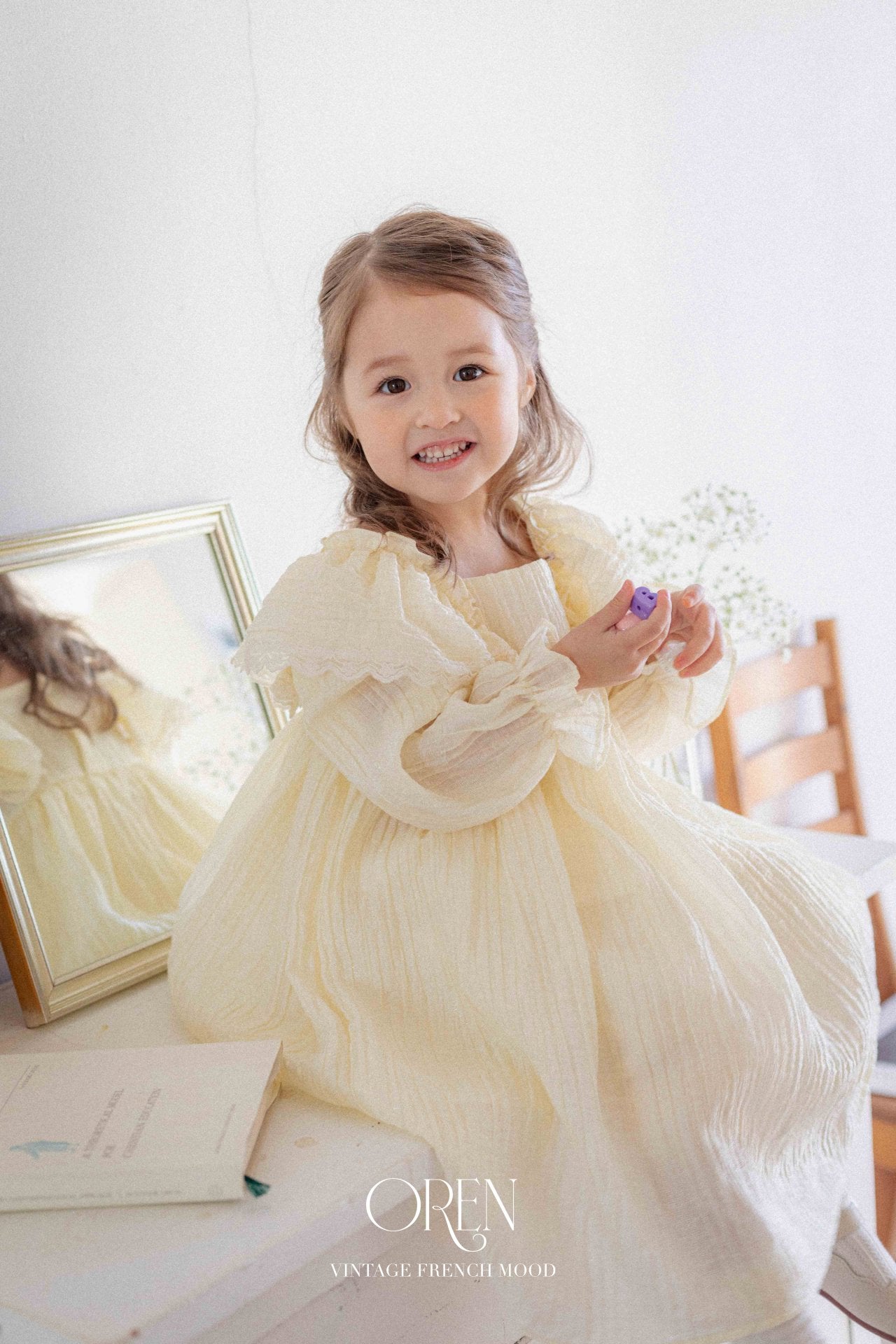 [Hibyebebe] Lily Frill Dress with Commet
