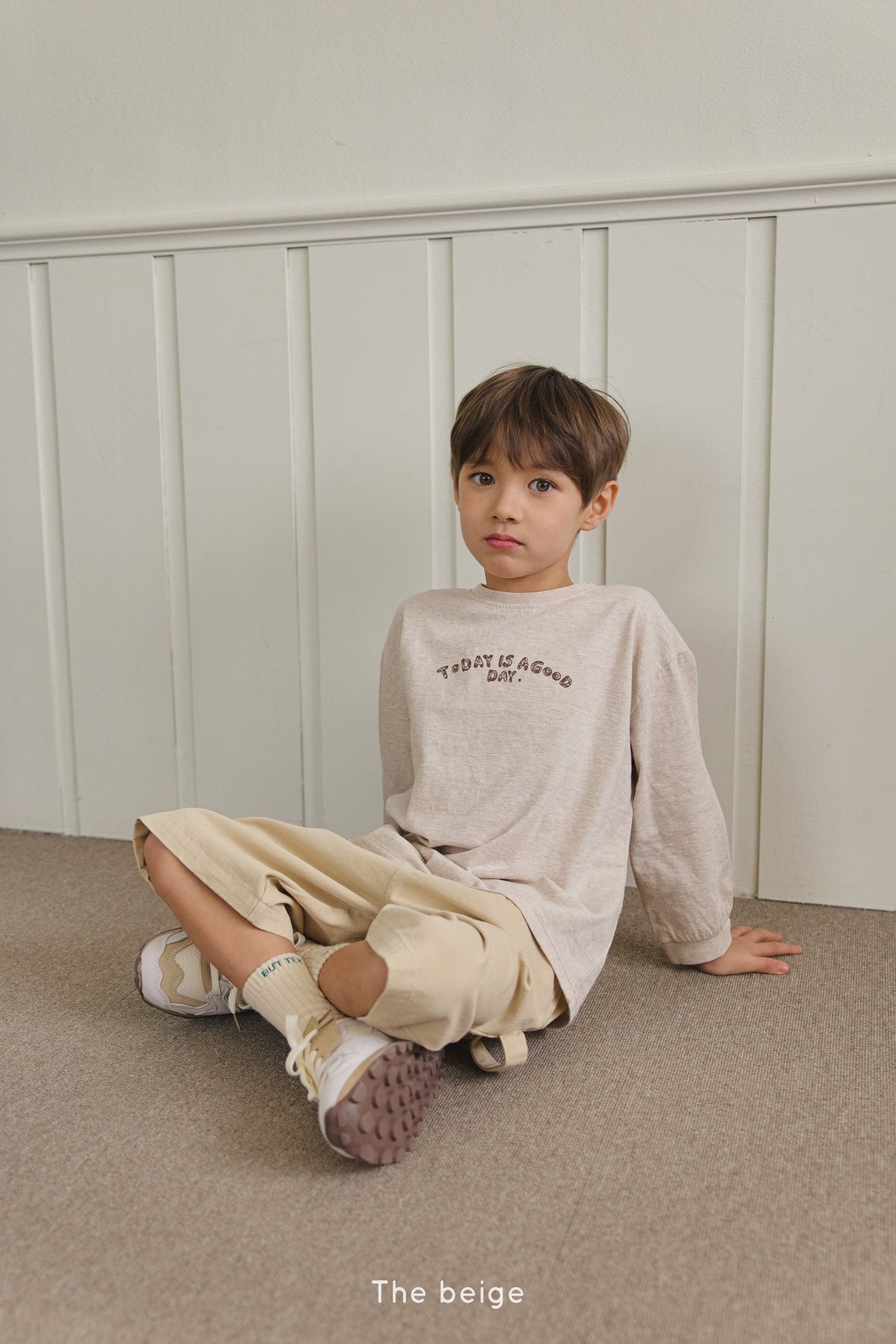 [The Beige] Casual Long Sleeve Tee