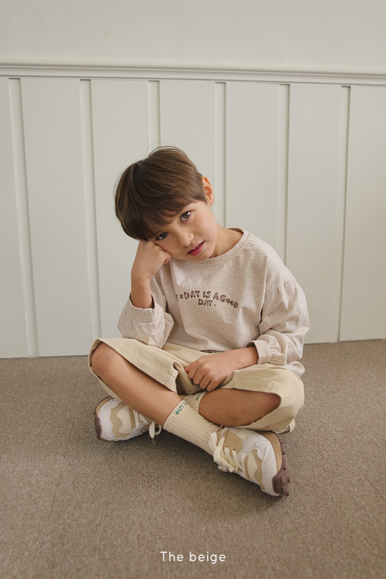 [The Beige] Casual Long Sleeve Tee