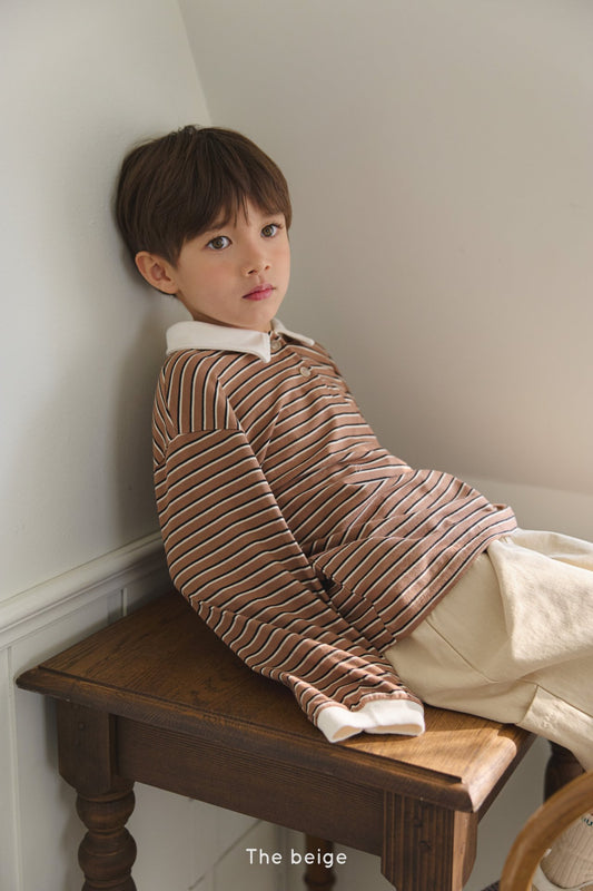 [The Beige] Line Long Sleeve Tee