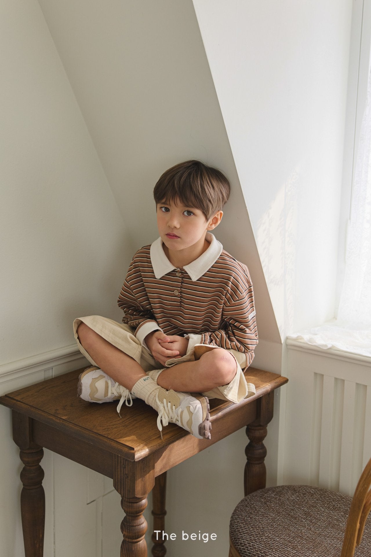[The Beige] Line Long Sleeve Tee
