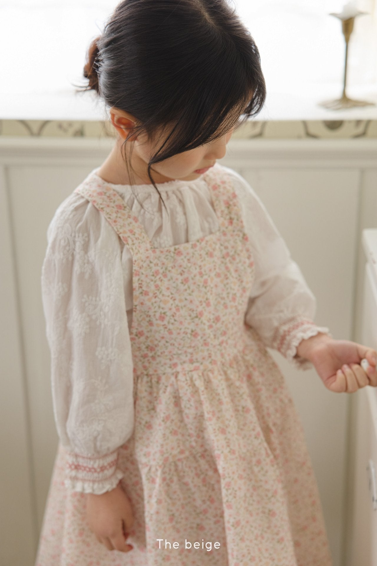 [The Beige] Floral Long Skirt