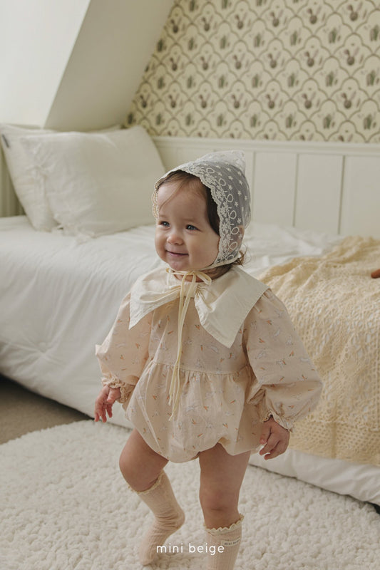 [Mini Beige] Rabbit Bodysuit