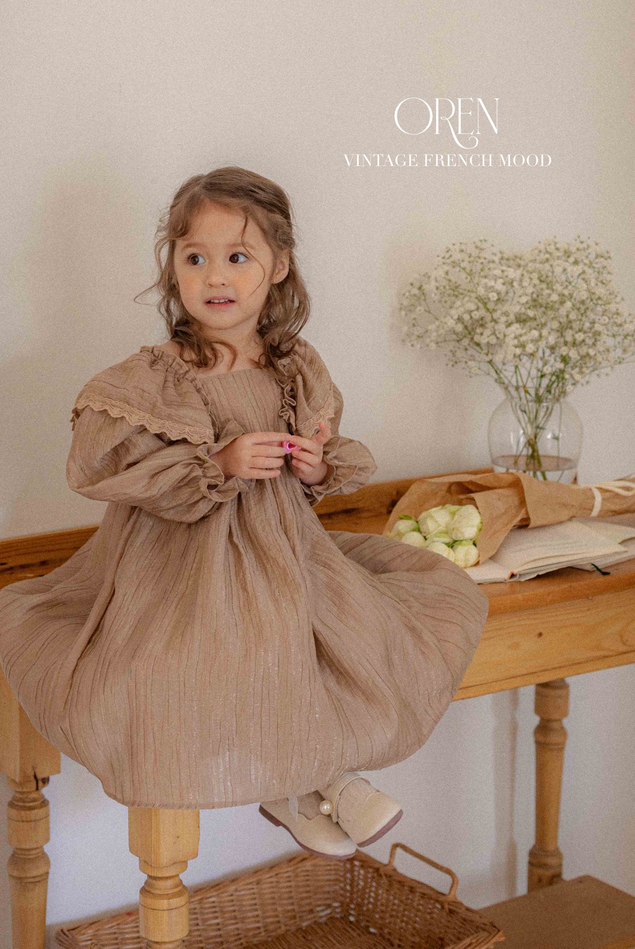 [Hibyebebe] Lily Frill Dress with Commet